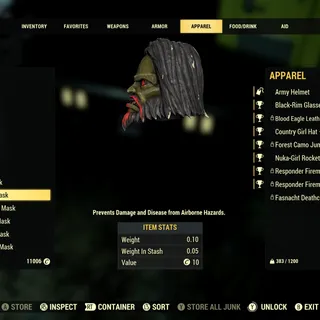 Glowing Bigfoot Mask