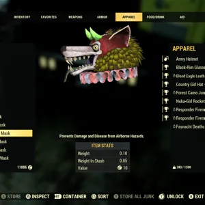 Glowing Blue Devil Mask