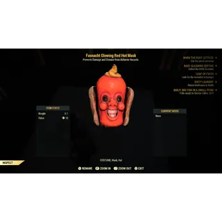 Fasnacht Glowing Red Hot Mask