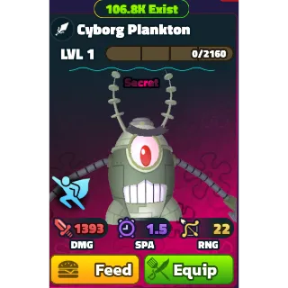 Sidekick Cyborg Plankton | Spongebob TD