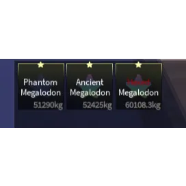 all 3 types of megalodons | Fisch