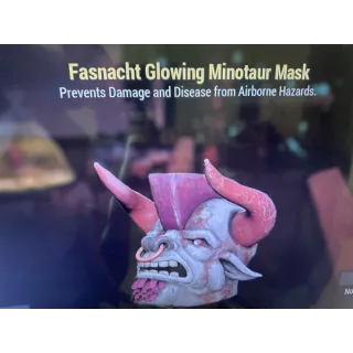 glowing minotaur mask