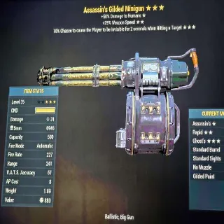 Rare 3☆ Gilded Minigun