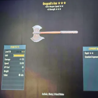 Legacy Grognak Axe Rare