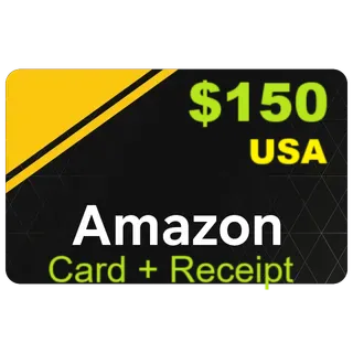 $150.00 Amazon.COM Physical card + receipt