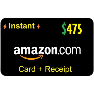 ✅ $475 AMAZON.COM ⚡Instant ⚡High Quality Card 