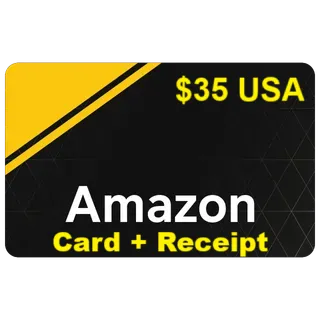$35.00 Amazon USA Auto delivery , Real Card + Receipt