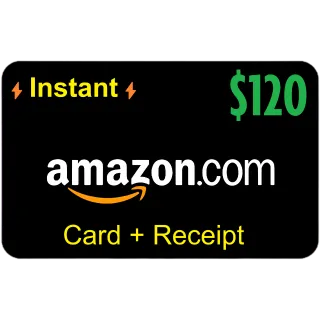 ✅ $120 AMAZON.COM High Quality Card ⚡Instant Delivery⚡