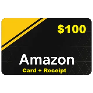 $100.00 Amazon USA Auto delivery , Card + Receipt 