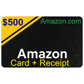 ✅ $500 AMAZON.COM High Quality (CARD + RECEIPT) 1-4 hours delivery