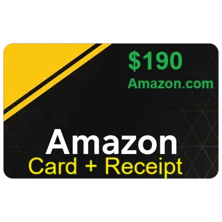 $190 AMAZON.COM - High Quality (Card + Receipt)  Delivery within 1-3 Hours