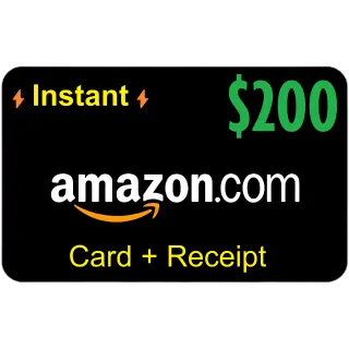 ✅ $200.00 AMAZON.COM High Quality Card ⚡Instant Delivery⚡