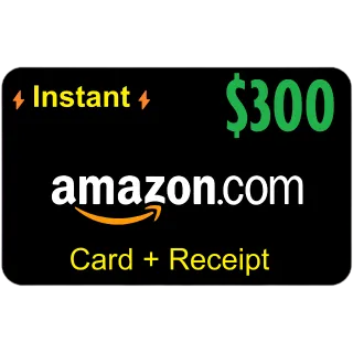 ✅ $300 AMAZON.COM ⚡Instant ⚡High Quality Card 