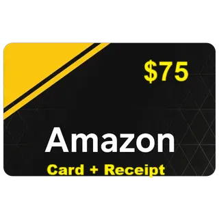 $75 AMAZON.COM Physical card + receipt