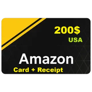 ✅ $200.00 AMAZON.COM High Quality (CARD + RECEIPT) AUTO DELIVERY