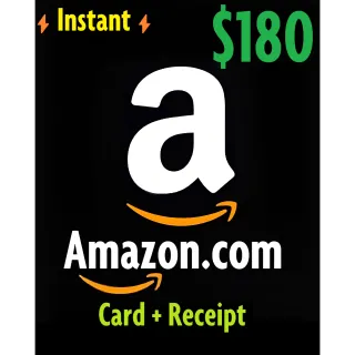 ✅ $180 AMAZON.COM High Quality Card ⚡Instant Delivery⚡