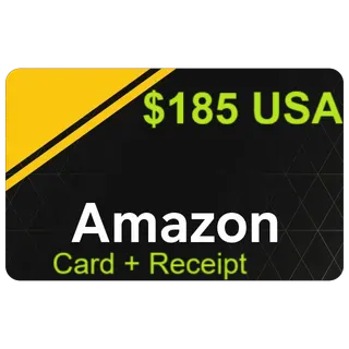 $185.00 Amazon   , Real Card + Receipt