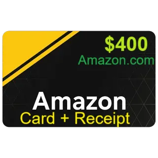 ✅ $400 AMAZON.COM High Quality (CARD + RECEIPT) 1-4 hours delivery