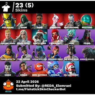 [PC/PS/XBOX]23 SKINS 🧥💎 MARVEL PACK 🔥 DOOM 🦹‍♂️ + MYSTERIO 🎭950 VB 💰 LEVEL 474 + GWENPOOL 💖 + SHURI 🐾 + WAR MACHINE 🤖 🚀