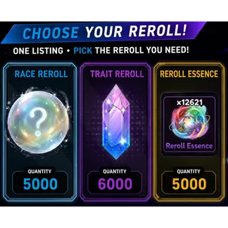 [Lineage Piece] Rerolls | Trait • Race • 