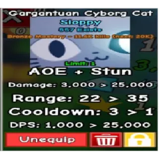 [Slop Tower Defense!]  GARGANTUAN CYBORG CAT