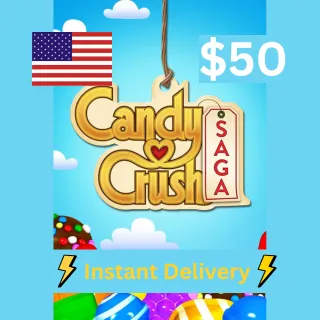 $50.00 USD Candy Crush Saga