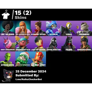 🎮 OG Fortnite Account [PC] – 15 Skins + LBC '93 Dogg, Ice Spice, TNTina, Nyanja, Meowdas & 400 V-Bucks! 🔥💎