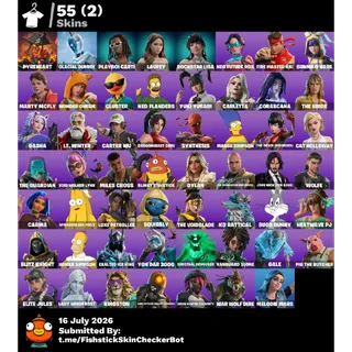 🔥OG Fortnite Account 55 Skins | Playboi Carti + LISA + Marty McFly + John Wick | FA