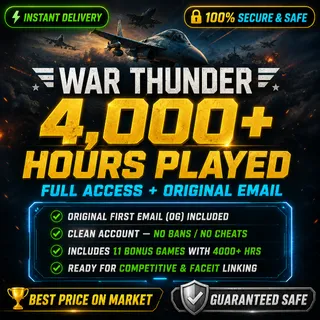 WAR THUNDER Steam Account | 4,000+ Hours | 12 Games | Original Email | FAST  Delivery