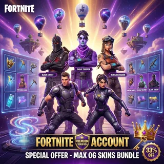 🔥 OG Random Fortnite Account – 30 to 90 Skins | Lifetime Access + Exclusive Bonus! 🎁 ✅