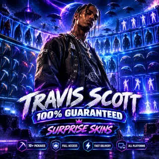 🔥 TRAVIS SCOTT 100% GUARANTEED | Surprise Skins | Fortnite Account | Full Access | ALL PLATFORMS