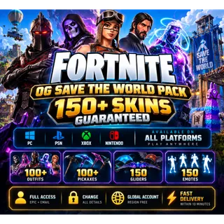 🔥 OG STW | 150+ SKINS GUARANTEED | Fortnite Account | Full Access | ALL PLATFORMS | Fast Delivery [LS-000139]  