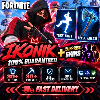 🔥 IKONIK + LEVIATHAN AXE + TAKE THE L | 30+ Outfits | Fortnite Account | FA | PALL PLATFORMS | Fast Delivery [LS-000150]