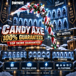 🎄 CANDY AXE 100% GUARANTEED | Top Skins Guaranteed | Fortnite Account | Full Access | ALL PLATFORMS