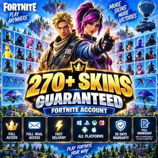 🔥 270+ SKINS GUARANTEED | Fortnite Account | Full Email Access | Fast Delivery | ALL PLATFORMS