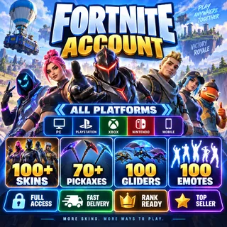 🔥 100+ SKINS GUARANTEED | 70+ PICKAXES | Fortnite Account | Full Access | ALL PLATFORMS [LS-000117]