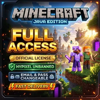 ⛏️ Minecraft Java Edition | Full Access | Hypixel Unbanned | Official License | Fast Delivery [LS-000197]
