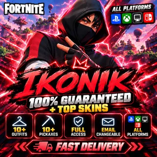 🔥 IKONIK 100% GUARANTEED | 10+ Skins + 10+ Pickaxes | Fortnite Account | FA | ALL PLATFORMS | Fast Delivery [LS-000147]