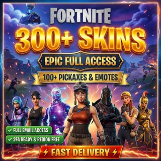 🔥 FORTNITE ACCOUNT | 300+ SKINS | 100+ PICKAXES & EMOTES | EPIC FULL ACCESS | ⚡ FAST DELIVERY ⚡ [LS-000200]