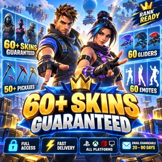 🔥 60+ SKINS GUARANTEED | Fortnite Account | 50+ Pickaxes | Full Access | ALL PLATFORMS
