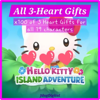 Hello Kitty All 3-Heart Gifts