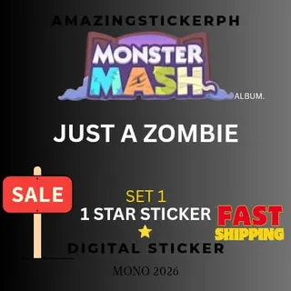 Just a zombie 1 star sticker Monopoly go