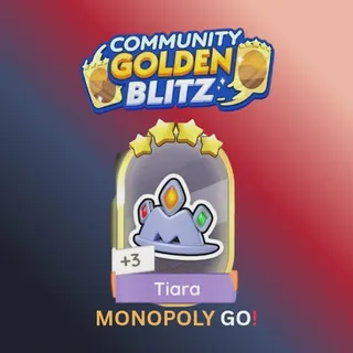 Tiara 4 star sticker golden blitz Monopoly go!