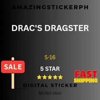 Drac's dragster 5 star sticker Monopoly go
