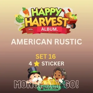 American rustic 4 star sticker Monopoly go