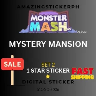 Mystery mansion 1 star sticker Monopoly go