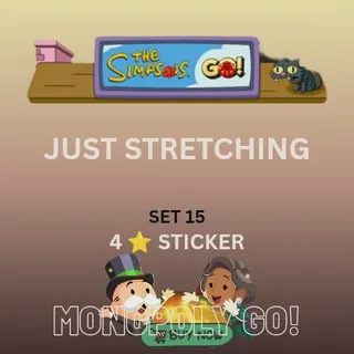 Just stretching 4 star sticker Monopoly go