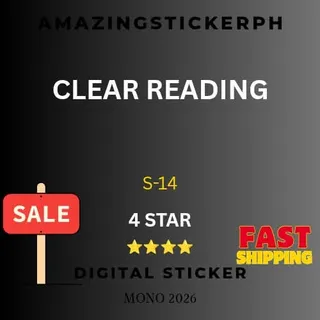 Clear reading 4 star sticker Monopoly go