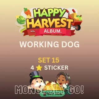 Working dog 4 star sticker Monopoly go