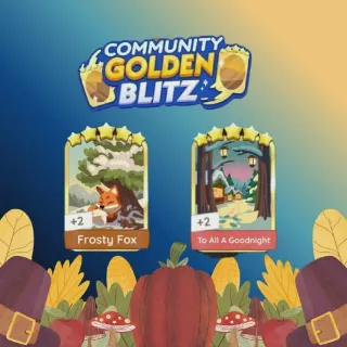 Frosty fox or To all a goodnight 5 star sticker monopoly go Golden blitz (choose 1 only)